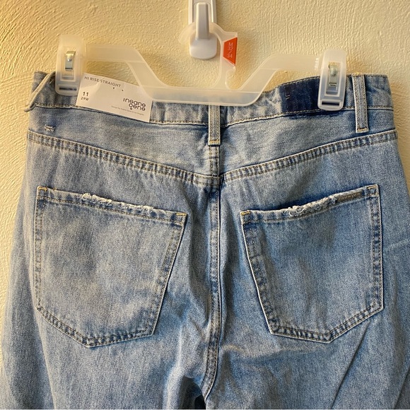 Insane Gene Hi-Rise Straight Distressed Jeans Blue - NEW - Size 29 - Picture 6 of 7